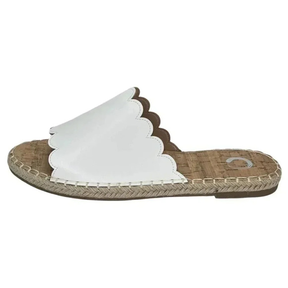 Journee Collection Marjan White Faux Leather Womens Sandals Size 10M - Picture 2 of 11